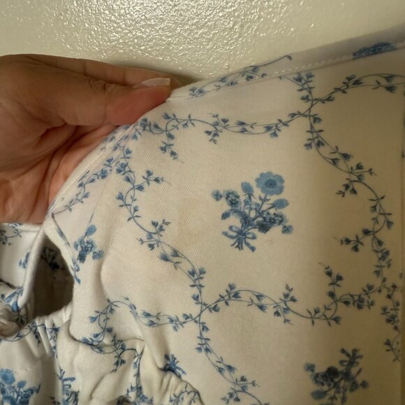 Hill House Aurora Sleep Mini Dress In Blue Trellis 2XL - Picture 7 of 9